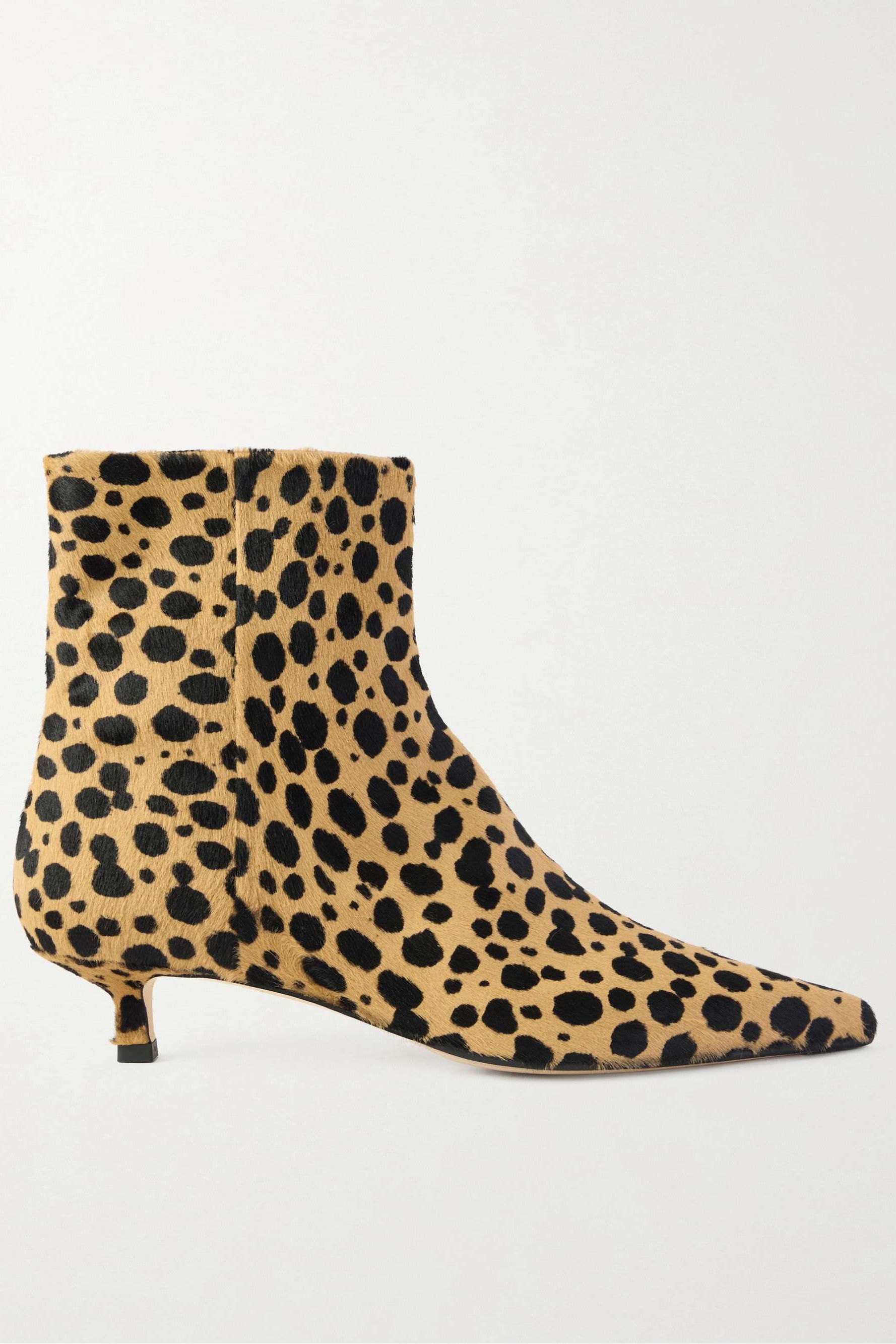 Zapatillas de pelo de ternera Sofie con estampado de leopardo
