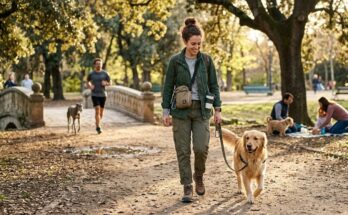 Outfits funcionales para tardes de parque y paseos con mascotas