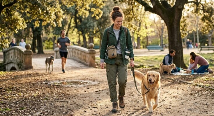 Outfits funcionales para tardes de parque y paseos con mascotas